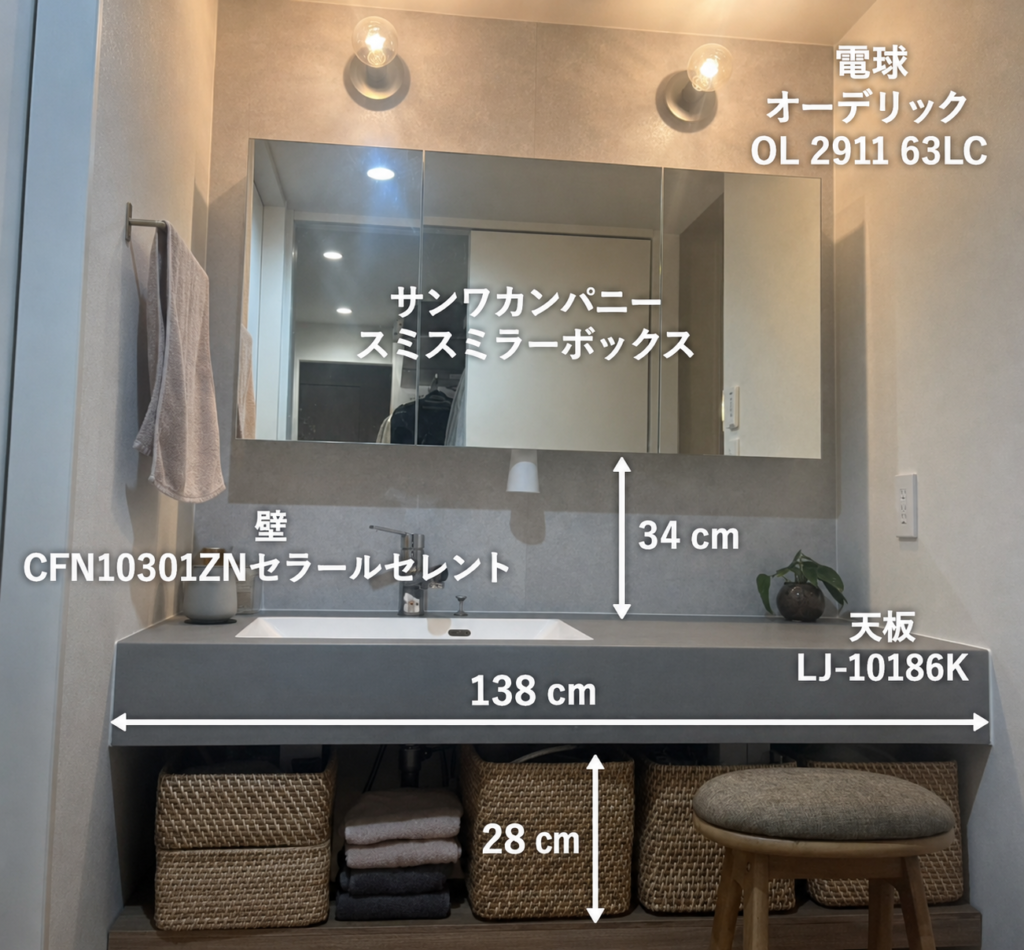 造作洗面 アイカ工業 スマートサニタリーUタイプ