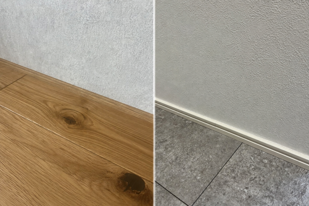 高さを抑えた目立ちにくい巾木