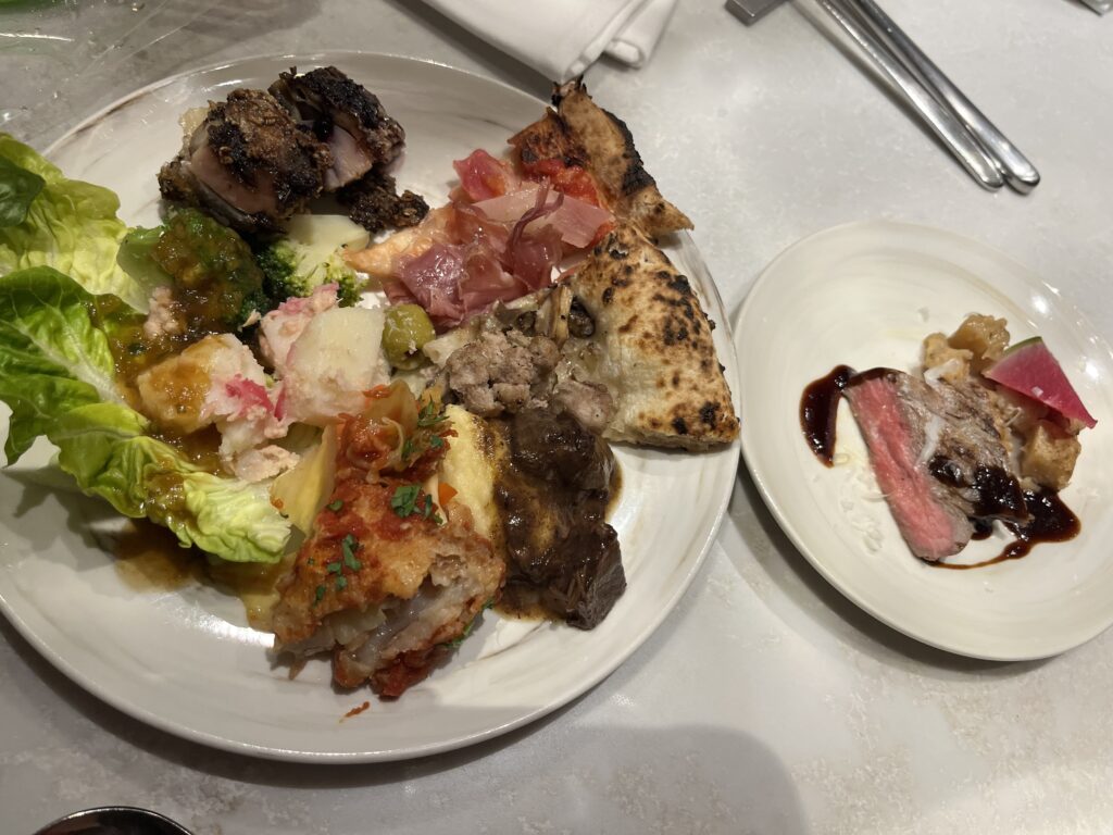 奈良県ノボテル奈良、夕食のイタリアンビュッフェ