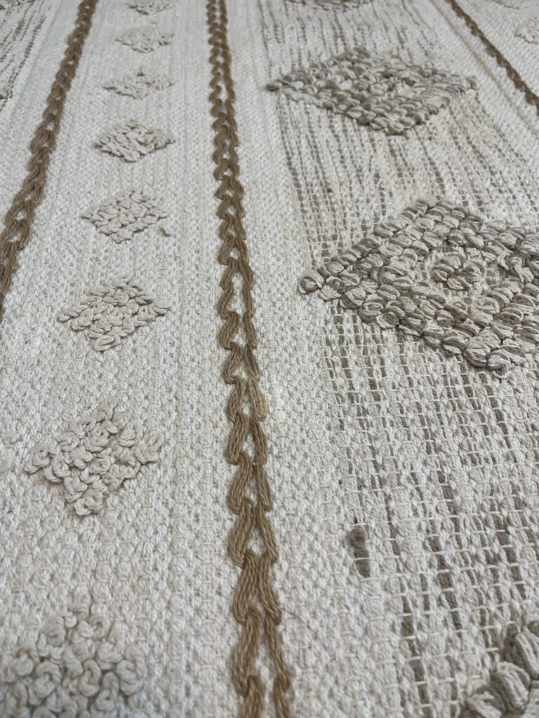 綿とジュート素材のラグ