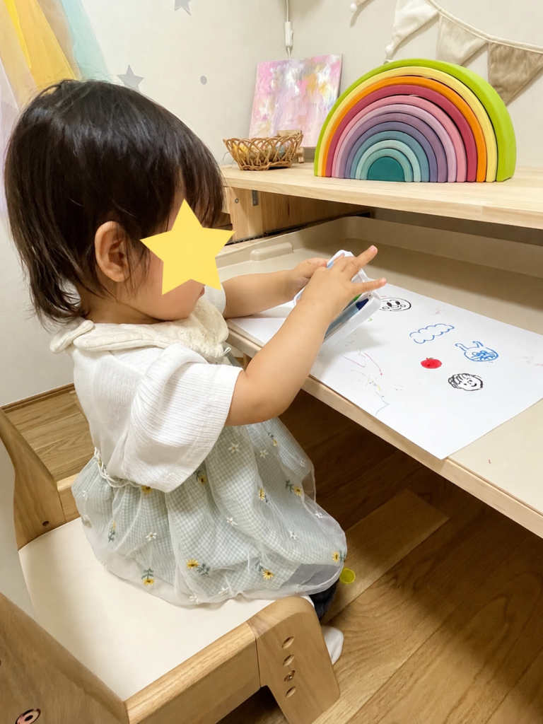 DIY　スライド式キッズデスク