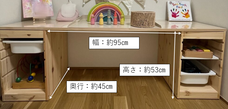 IKEAのトロファストを使ったでキッズデスク