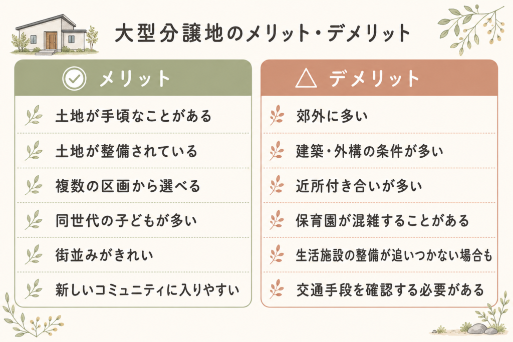 大型分譲地のメリット・デメリット
