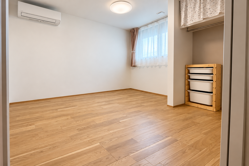 トヨタホームの子ども部屋に採用した突板フローリングLNライト