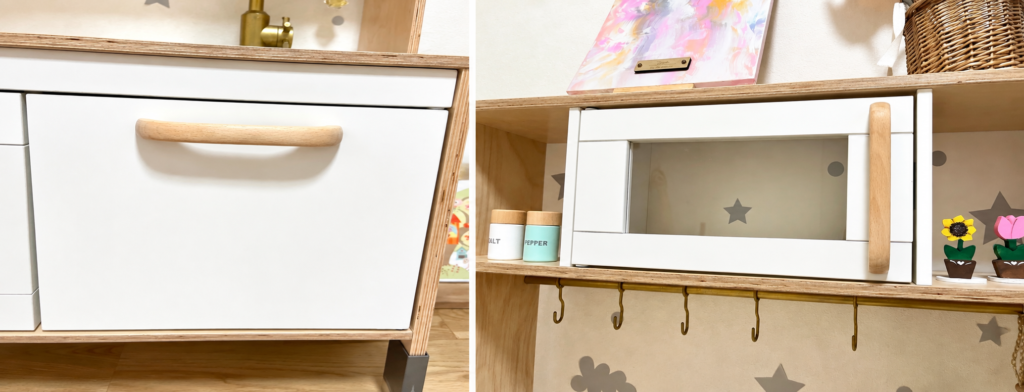 IKEAおままごとキッチンの取っ手を木製に交換した
